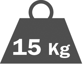Shelf capacity 15 kg
